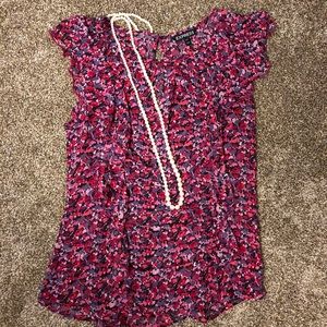 Express Multicolored Blouse with Ruffles Size XS